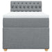 Pat box spring cu saltea, gri deschis, 90x200 cm, textil - WALTI WALTI