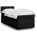 Pat box spring cu saltea, negru, 90x200 cm, textil - WALTI WALTI