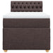 Pat box spring cu saltea, maro închis, 90x200 cm, textil - WALTI WALTI