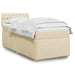 Pat box spring cu saltea, crem, 90x200 cm, textil - WALTI WALTI