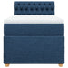 Pat box spring cu saltea, albastru, 90x200 cm, textil - WALTI WALTI