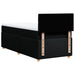 Pat box spring cu saltea, negru, 90x200 cm, textil - WALTI WALTI