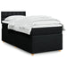 Pat box spring cu saltea, negru, 90x200 cm, textil - WALTI WALTI