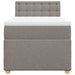 Pat box spring cu saltea, gri taupe, 90x200 cm, textil - WALTI WALTI