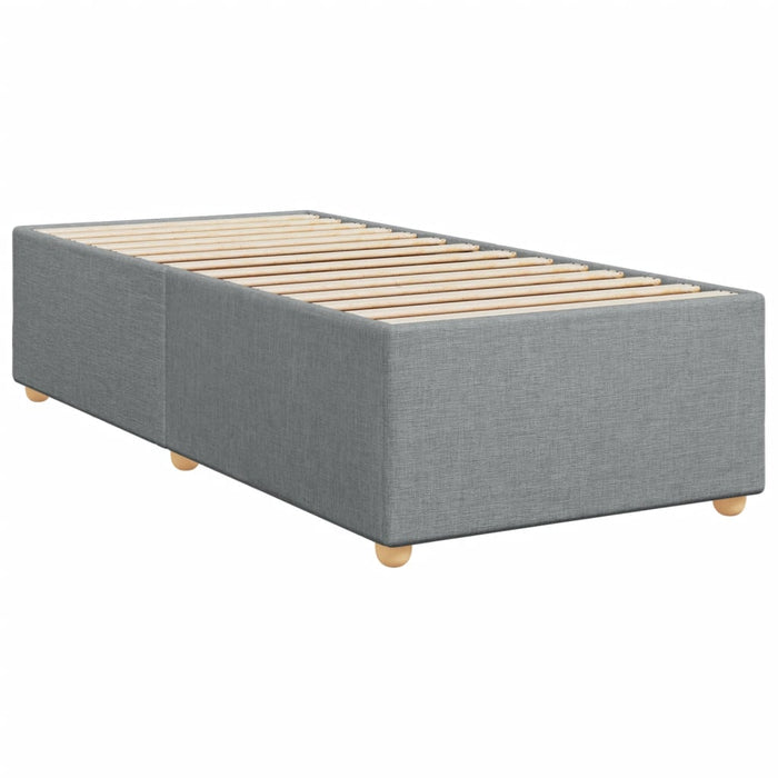 Pat box spring cu saltea, gri deschis, 100x200 cm, textil - WALTI WALTI