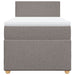 Pat box spring cu saltea, gri taupe, 100x200 cm, textil - WALTI WALTI