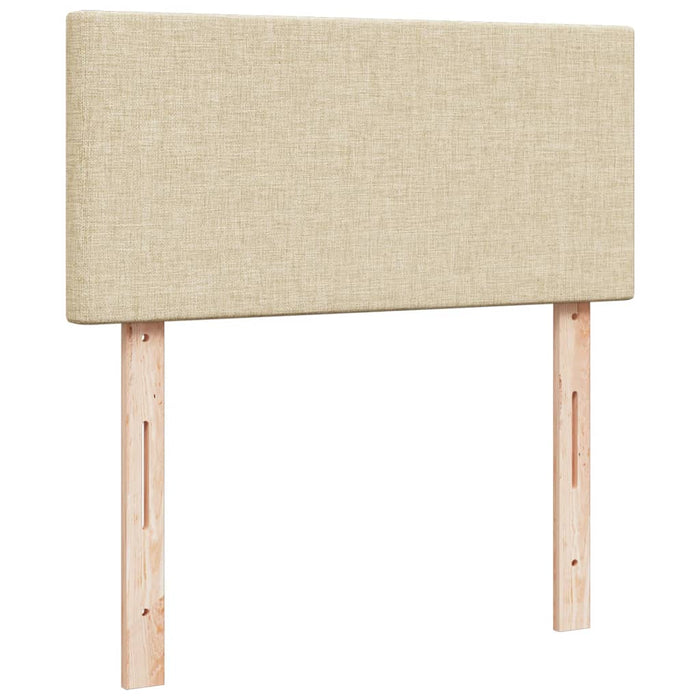 Pat box spring cu saltea, crem, 100x200 cm, textil - WALTI WALTI
