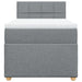 Pat box spring cu saltea, gri deschis, 100x200 cm, textil - WALTI WALTI