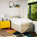 Pat box spring cu saltea, crem, 100x200 cm, textil - WALTI WALTI