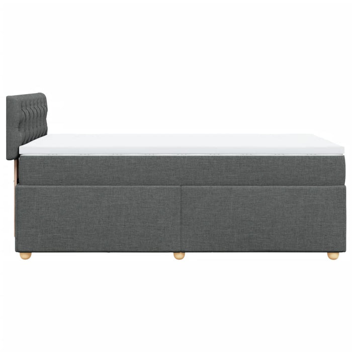 Pat box spring cu saltea, gri închis, 100x200 cm, textil - WALTI WALTI