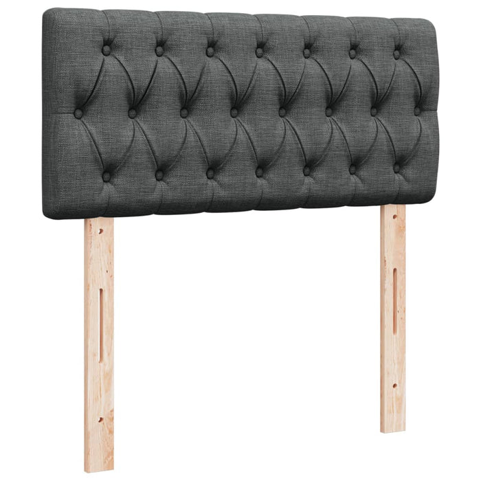 Pat box spring cu saltea, gri închis, 100x200 cm, textil - WALTI WALTI