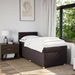 Pat box spring cu saltea, maro închis, 100x200 cm, textil - WALTI WALTI