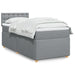 Pat box spring cu saltea, gri deschis, 100x200 cm, textil - WALTI WALTI