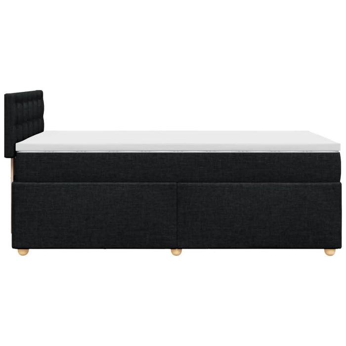 Pat box spring cu saltea, negru, 100x200 cm, textil - WALTI WALTI