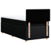 Pat box spring cu saltea, negru, 100x200 cm, textil - WALTI WALTI