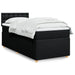 Pat box spring cu saltea, negru, 100x200 cm, textil - WALTI WALTI