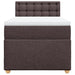 Pat box spring cu saltea, maro închis, 100x200 cm, textil - WALTI WALTI