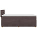 Pat box spring cu saltea, maro închis, 100x200 cm, textil - WALTI WALTI