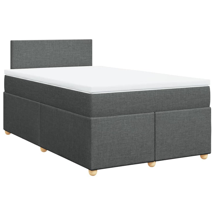 Pat box spring cu saltea, gri închis, 120x190 cm, textil - WALTI WALTI