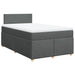 Pat box spring cu saltea, gri închis, 120x190 cm, textil - WALTI WALTI