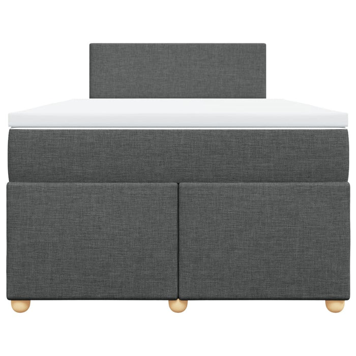 Pat box spring cu saltea, gri închis, 120x190 cm, textil - WALTI WALTI