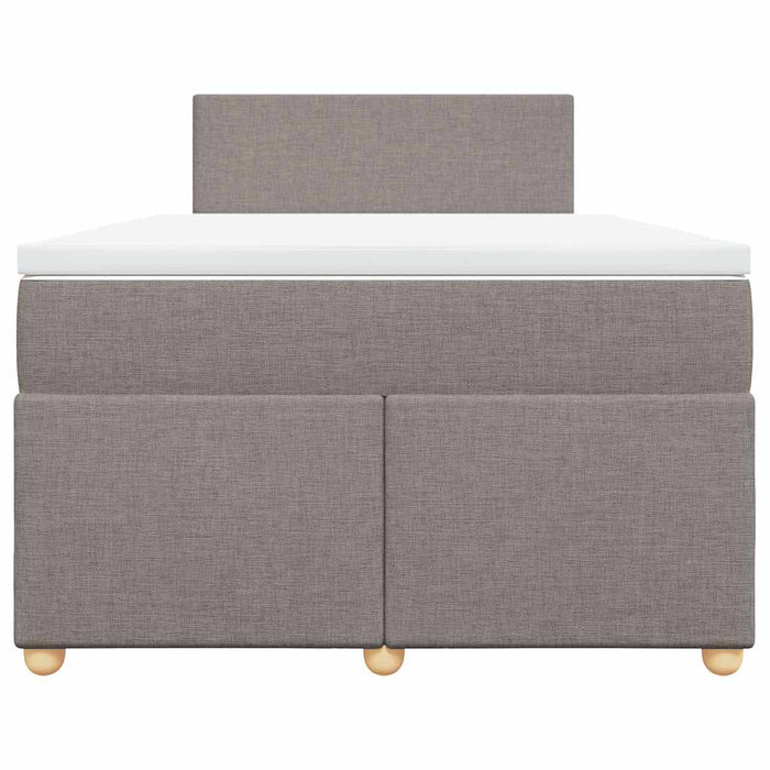 Pat box spring cu saltea, taupe, 120x190 cm material textil - WALTI WALTI