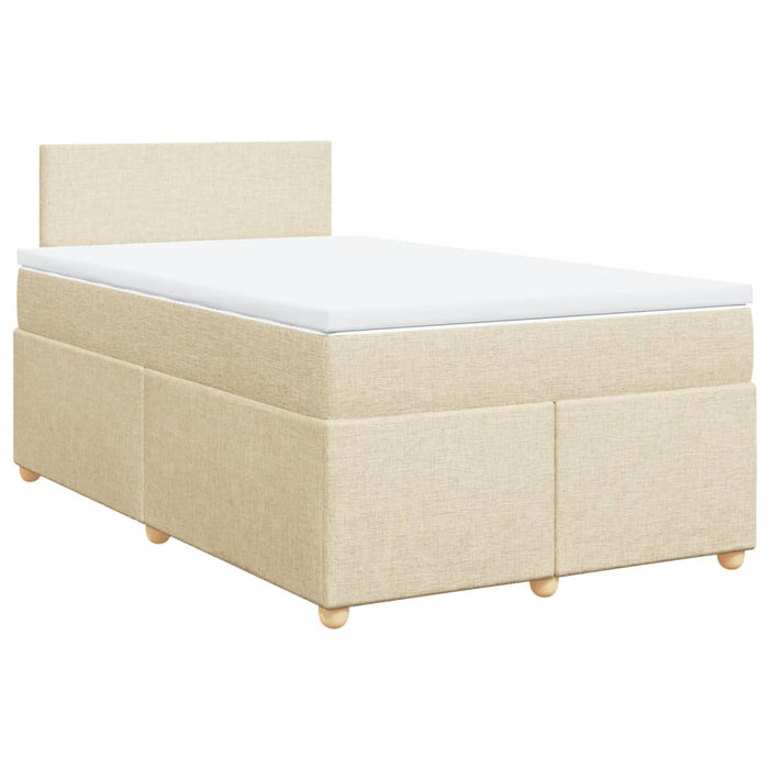 Pat continental cu saltea, crem, 120x190 cm, textil - WALTI WALTI