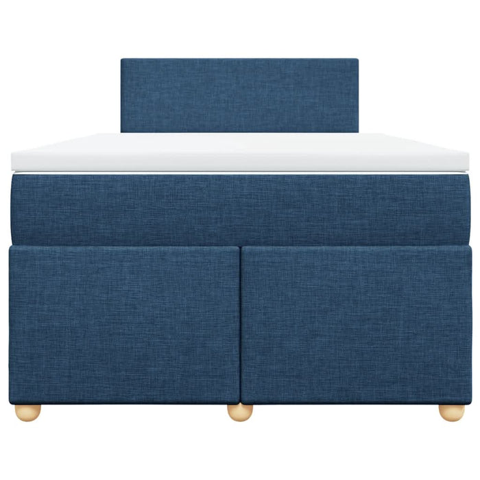 Pat box spring cu saltea, albastru, 120x190 cm, material textil - WALTI WALTI