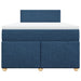 Pat box spring cu saltea, albastru, 120x190 cm, material textil - WALTI WALTI