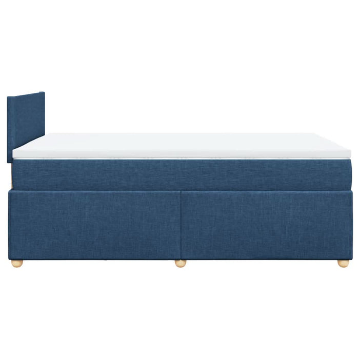 Pat box spring cu saltea, albastru, 120x190 cm, material textil - WALTI WALTI