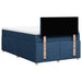 Pat box spring cu saltea, albastru, 120x190 cm, material textil - WALTI WALTI