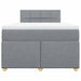 Pat box spring cu saltea, gri deschis, 120x190 cm, textil - WALTI WALTI