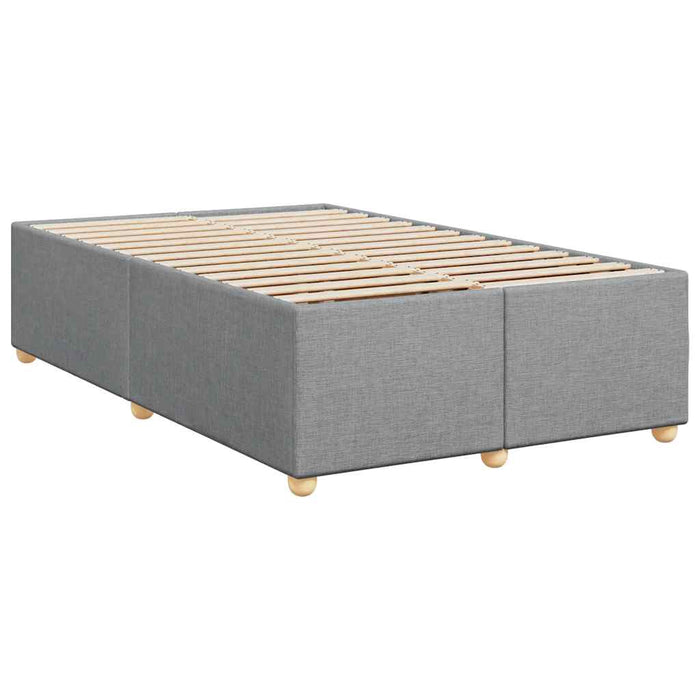 Pat box spring cu saltea, gri deschis, 120x190 cm, textil - WALTI WALTI