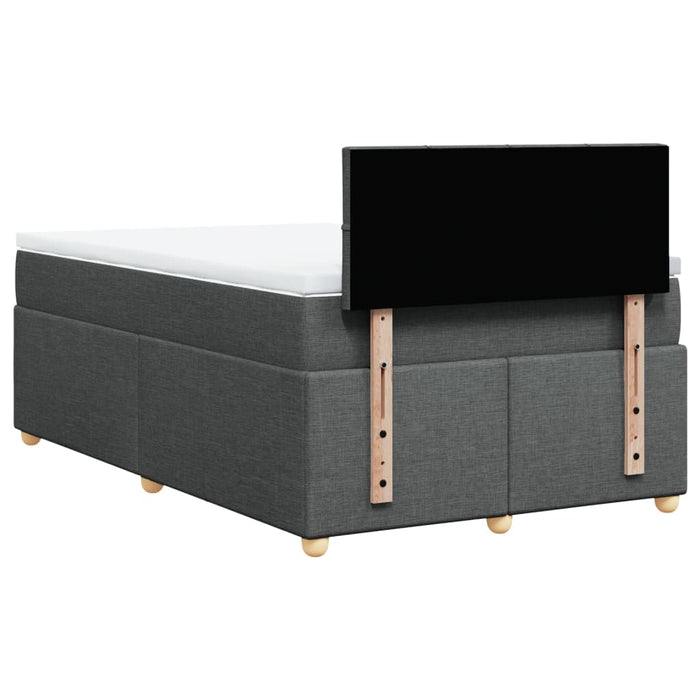 Pat box spring cu saltea, gri închis, 120x190 cm, textil - WALTI WALTI