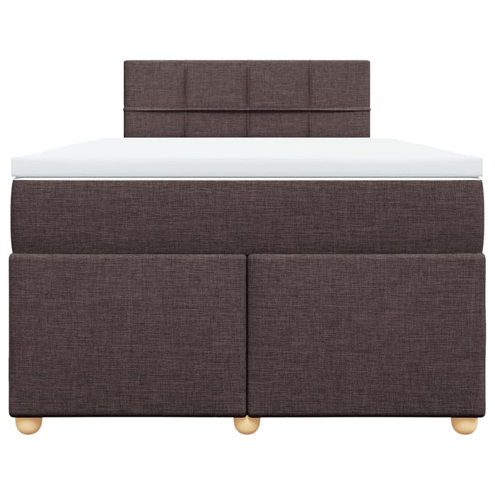 Pat box spring cu saltea, maro închis, 120x190 cm, textil - WALTI WALTI