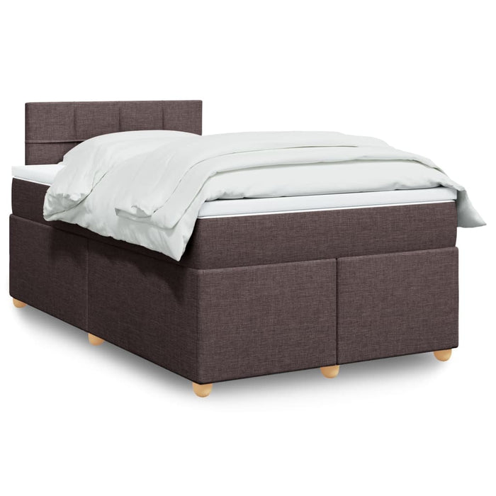Pat box spring cu saltea, maro închis, 120x190 cm, textil - WALTI WALTI