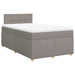 Pat box spring cu saltea, taupe, 120x190 cm material textil - WALTI WALTI
