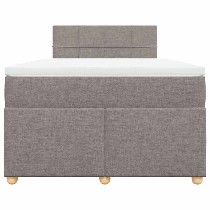 Pat box spring cu saltea, taupe, 120x190 cm material textil - WALTI WALTI