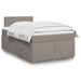 Pat box spring cu saltea, taupe, 120x190 cm material textil - WALTI WALTI