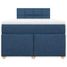 Pat box spring cu saltea, albastru, 120x190 cm, material textil - WALTI WALTI