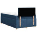 Pat box spring cu saltea, albastru, 120x190 cm, material textil - WALTI WALTI