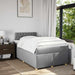 Pat box spring cu saltea, gri deschis, 120x190 cm, textil - WALTI WALTI