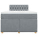 Pat box spring cu saltea, gri deschis, 120x190 cm, textil - WALTI WALTI