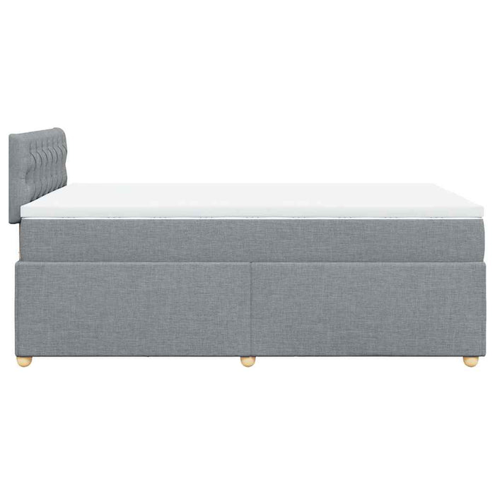 Pat box spring cu saltea, gri deschis, 120x190 cm, textil - WALTI WALTI