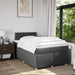 Pat box spring cu saltea, gri închis, 120x190 cm, textil - WALTI WALTI