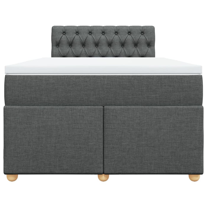 Pat box spring cu saltea, gri închis, 120x190 cm, textil - WALTI WALTI