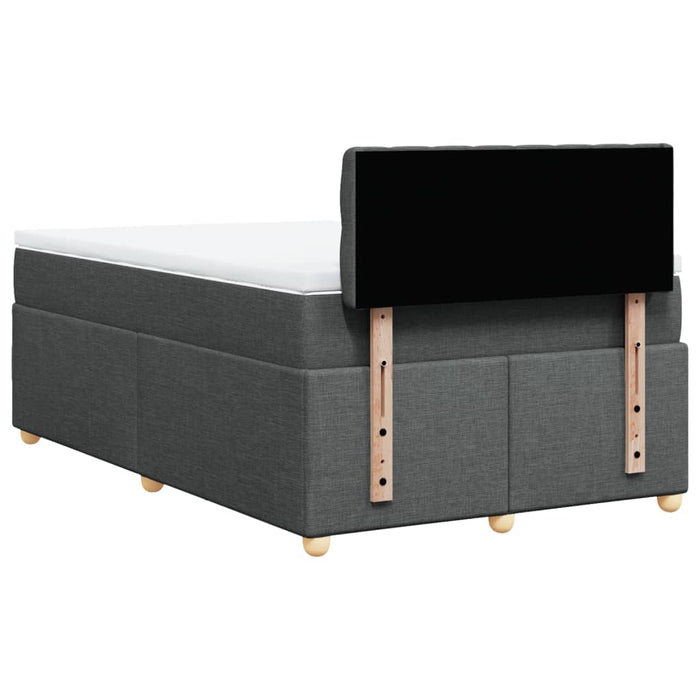 Pat box spring cu saltea, gri închis, 120x190 cm, textil - WALTI WALTI