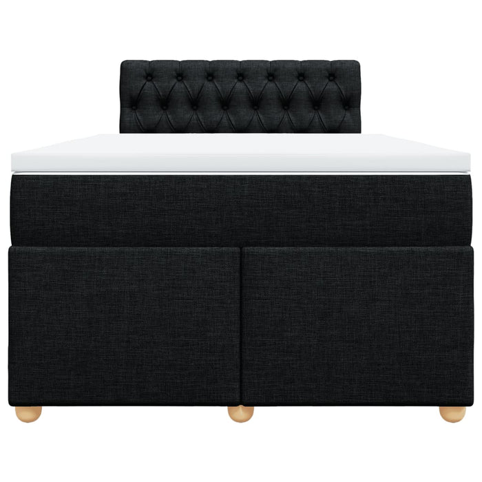 Pat box spring cu saltea, negru, 120x190 cm, catifea WALTI