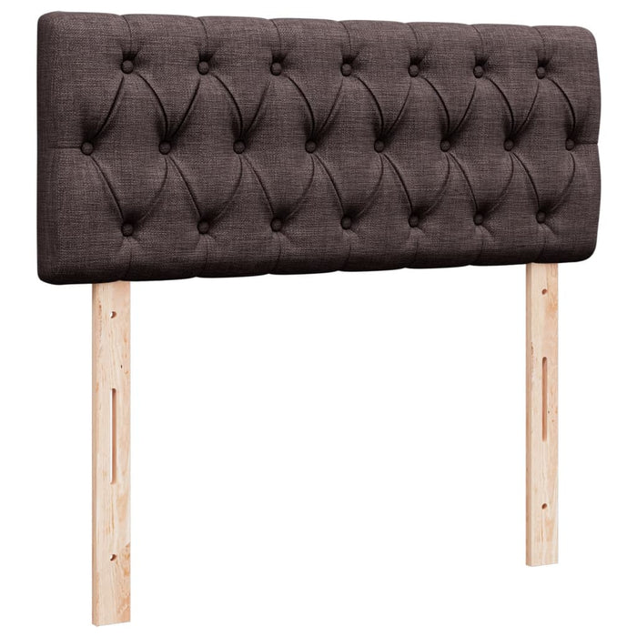 Pat box spring cu saltea, maro închis, 120x190 cm, textil WALTI