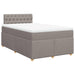 Pat box spring cu saltea, taupe, 120x190 cm material textil - WALTI WALTI